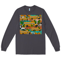 Smoke school bus cactus sunflower Long Sleeve Tee - Artiststas