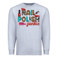 Heather Grey nail polish junkie bbs Premium Sweatshirt - BundleAndBundleShop