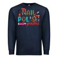 Navy nail polish junkie bbs Premium Sweatshirt - BundleAndBundleShop