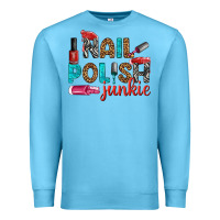 Ocean Blue nail polish junkie bbs Premium Sweatshirt - BundleAndBundleShop