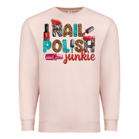 Pale Pink nail polish junkie bbs Premium Sweatshirt - BundleAndBundleShop