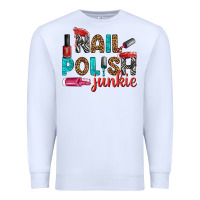 White nail polish junkie bbs Premium Sweatshirt - BundleAndBundleShop