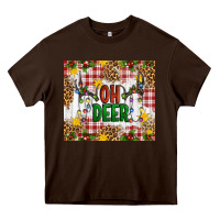 Chocolate Brown Oh Deer Heavy Core Tee - Artiststas