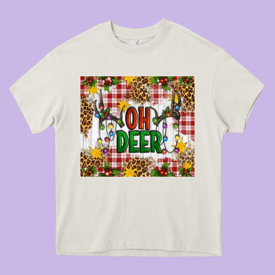 Oh Deer Heavy Core Tee Designed By Artiststas