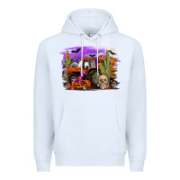 White Halloween tractor Premium Hoodie - RanaPortraitStore