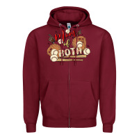 Burgundy mama of both Zipper Hoodie - MaliasSmallBusiness