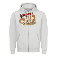 Dove Grey mama of both Zipper Hoodie - MaliasSmallBusiness