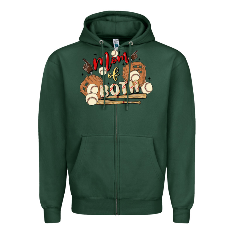 Mama Of Both Zipper Hoodie by MaliasSmallBusiness | Teevron