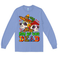 Colony Blue mexican day of the dead Long Sleeve Tee - AdoDesignShop