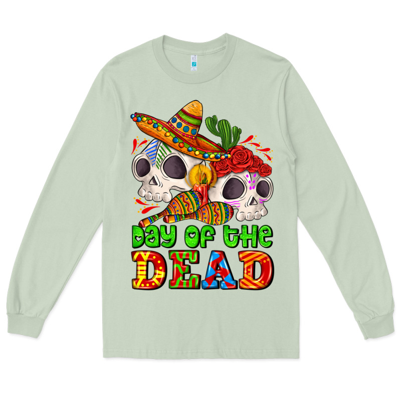 Mexican Day Of The Dead Long Sleeve Tee by AdoDesignShop | Teevron