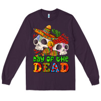 Plum mexican day of the dead Long Sleeve Tee - AdoDesignShop