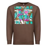 Chestnut love nail and polish with leopard seamless pattern bbs Premium Sweatshirt - BundleAndBundleShop