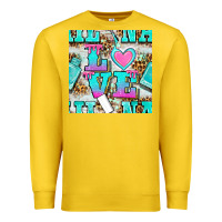 Lemon love nail and polish with leopard seamless pattern bbs Premium Sweatshirt - BundleAndBundleShop