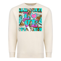 Sandshell love nail and polish with leopard seamless pattern bbs Premium Sweatshirt - BundleAndBundleShop