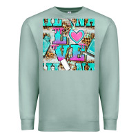 Seafoam love nail and polish with leopard seamless pattern bbs Premium Sweatshirt - BundleAndBundleShop