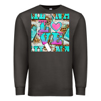 Smoke love nail and polish with leopard seamless pattern bbs Premium Sweatshirt - BundleAndBundleShop