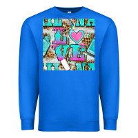 True Royal love nail and polish with leopard seamless pattern bbs Premium Sweatshirt - BundleAndBundleShop