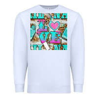 White love nail and polish with leopard seamless pattern bbs Premium Sweatshirt - BundleAndBundleShop