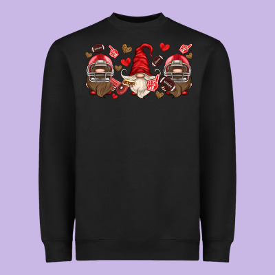 American Football Gnome Heavyweight Sweatshirt Designed By Hra Design Shop