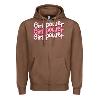 Chestnut girl power Zipper Hoodie - MaliasSmallBusiness