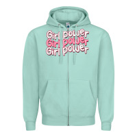 Seafoam girl power Zipper Hoodie - MaliasSmallBusiness