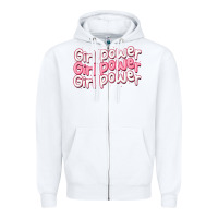 White girl power Zipper Hoodie - MaliasSmallBusiness