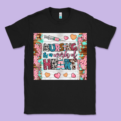 Nursing Is A Work Of Heart Tumbler Classic Tee Designed By Bundleandbundleshop