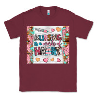 Burgundy nursing is a work of heart tumbler Classic Tee - BundleAndBundleShop
