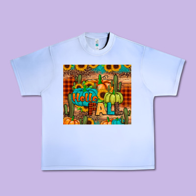 Hello Fall Pumpkin Urban Heavy Tee Designed By Jahusdesignshop
