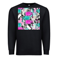 Black nail polish with cowhide and plaid seamless pattern bbs Premium Sweatshirt - BundleAndBundleShop