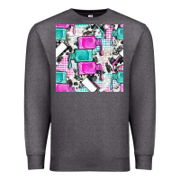 Charcoal Heather nail polish with cowhide and plaid seamless pattern bbs Premium Sweatshirt - BundleAndBundleShop