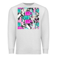 Oatmeal Heather nail polish with cowhide and plaid seamless pattern bbs Premium Sweatshirt - BundleAndBundleShop