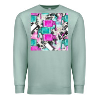 Seafoam nail polish with cowhide and plaid seamless pattern bbs Premium Sweatshirt - BundleAndBundleShop