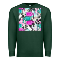 Sports Green nail polish with cowhide and plaid seamless pattern bbs Premium Sweatshirt - BundleAndBundleShop