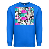 True Royal nail polish with cowhide and plaid seamless pattern bbs Premium Sweatshirt - BundleAndBundleShop