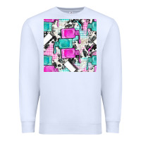 White nail polish with cowhide and plaid seamless pattern bbs Premium Sweatshirt - BundleAndBundleShop