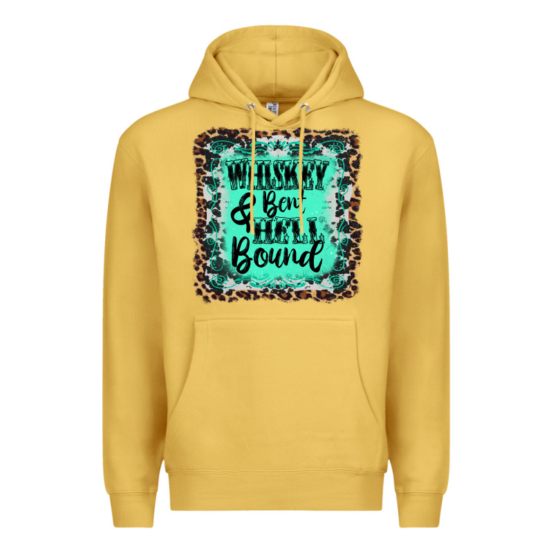 Whiskey Bent Hell Bound Premium Hoodie by AdoDesignShop | Teevron