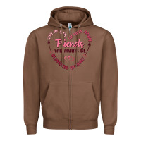 Chestnut side by or miles apart friends will always be conn Zipper Hoodie - MaliasSmallBusiness