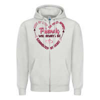 Dove Grey side by or miles apart friends will always be conn Zipper Hoodie - MaliasSmallBusiness