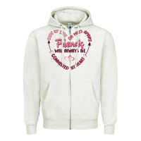 Oatmeal Heather side by or miles apart friends will always be conn Zipper Hoodie - MaliasSmallBusiness