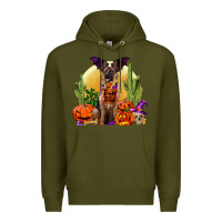 Army Green Halloween german shepherd Premium Hoodie - RanaPortraitStore