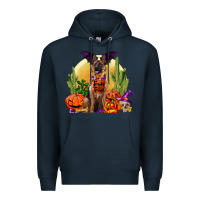 Navy Halloween german shepherd Premium Hoodie - RanaPortraitStore