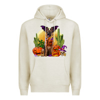 Oatmeal Heather Halloween german shepherd Premium Hoodie - RanaPortraitStore