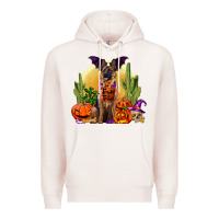Pale Pink Halloween german shepherd Premium Hoodie - RanaPortraitStore