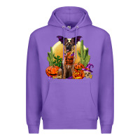 Purple Halloween german shepherd Premium Hoodie - RanaPortraitStore
