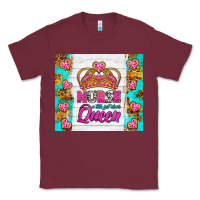 Burgundy nurse a title just above queen tumbler Classic Tee - BundleAndBundleShop