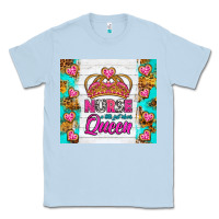 Dusty Blue nurse a title just above queen tumbler Classic Tee - BundleAndBundleShop