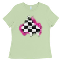 Matcha race flag glitter patch Ladies Tee - AdoDesignShop