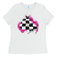 White race flag glitter patch Ladies Tee - AdoDesignShop