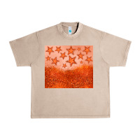 French Oak orange glitter star Urban Heavy Tee - JahusDesignShop